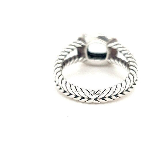 D.Y. 925 Prasiolite/Diamonds Albion Ring - Picture 6 of 12